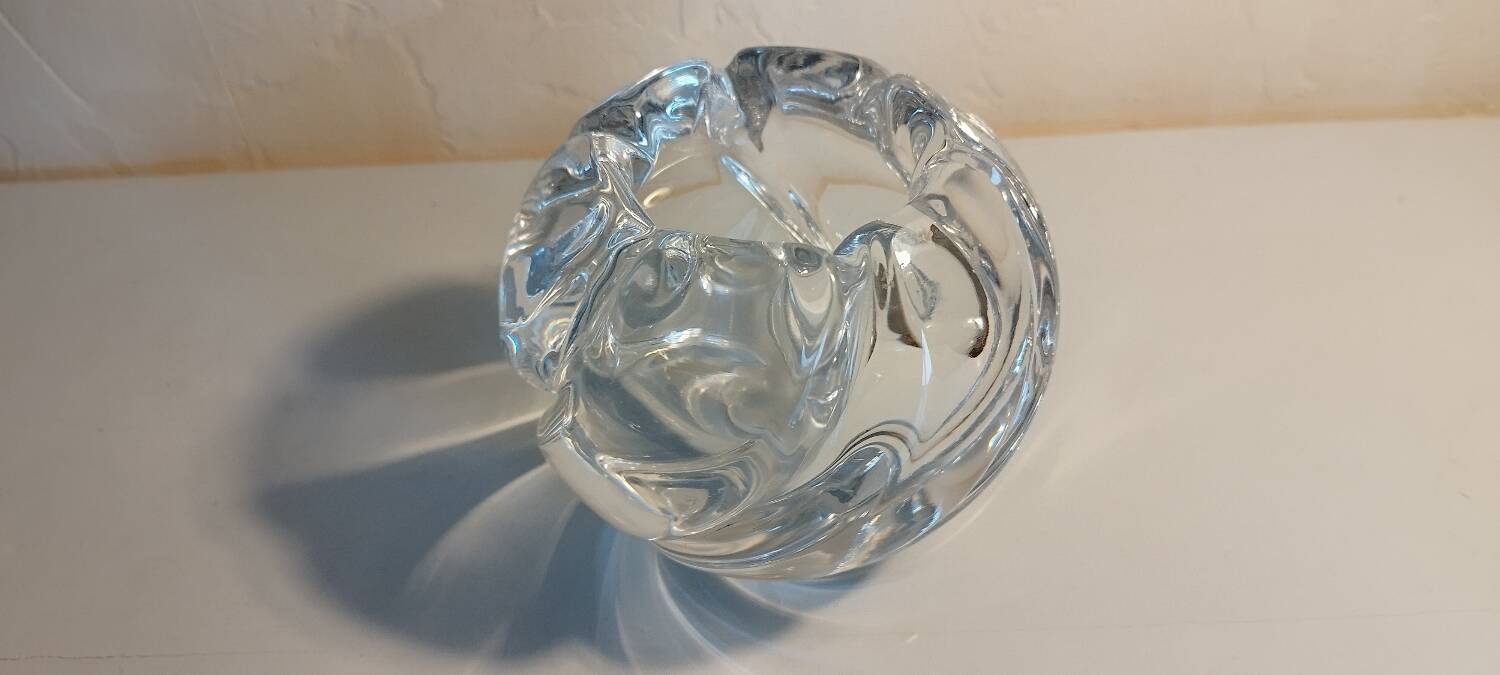 1950s crystal ball vase