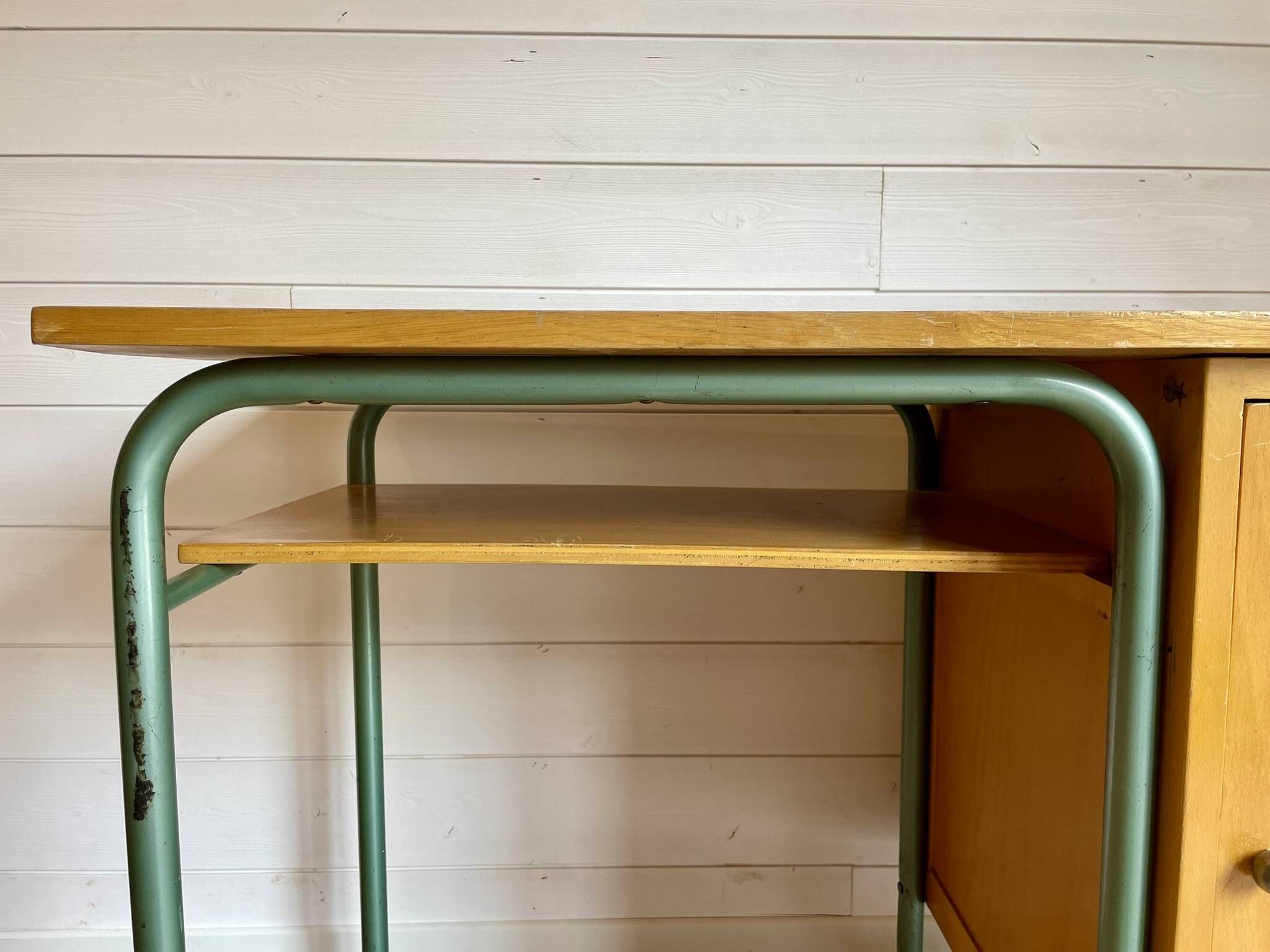 Vintage Stella 1950 school desk and swivel chair set