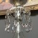 Venetian chandelier decorated with clear crystal and rare coloured crystal.