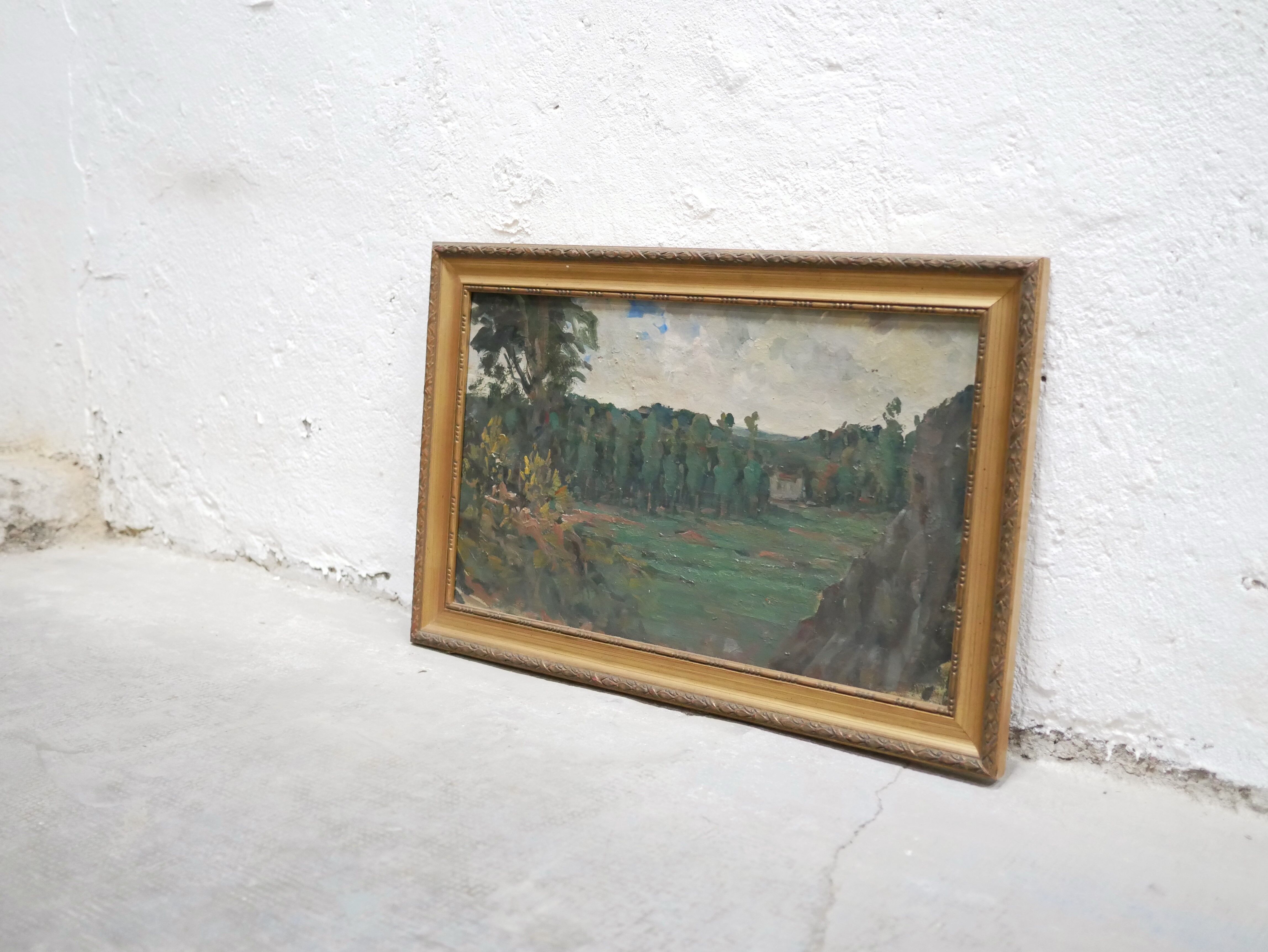 Old painting, oil on canvas