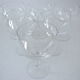 Suite of six beer glasses on foot in colorless crystal