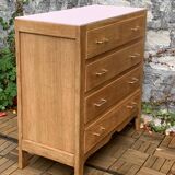 Commode vintage chêne brut massif 1950