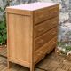 Commode vintage chêne brut massif 1950