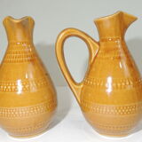 Pair of vintage stoneware pitchers