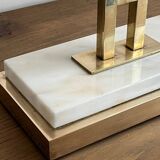 Lampe de table en laiton et marbre