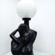Ceramic love couple lamp and opaline ball