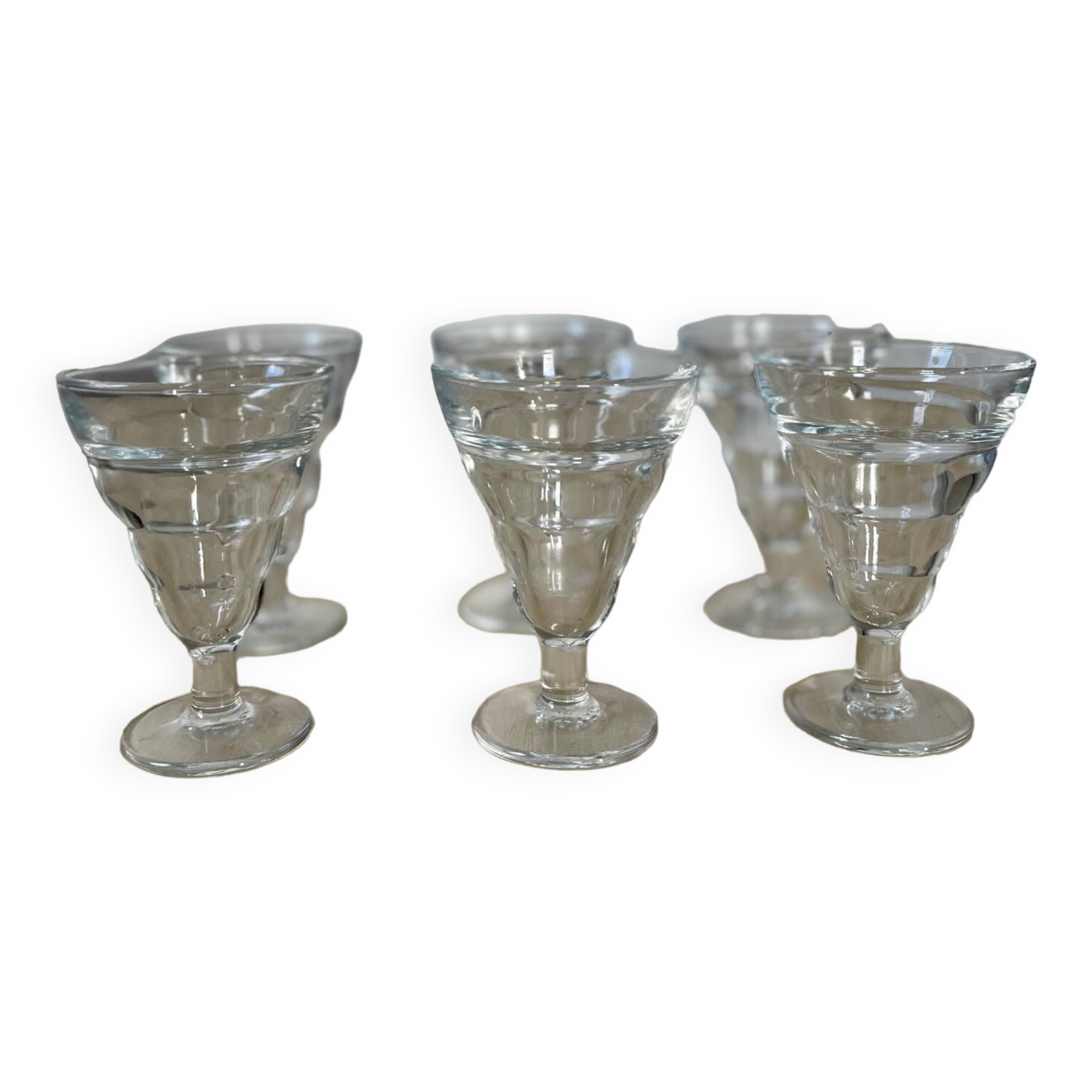 Set of 6 vintage bistro glasses