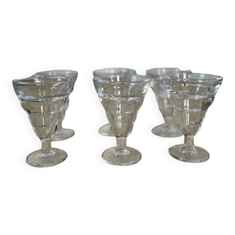 Set of 6 vintage bistro glasses