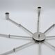 Design candle holder in silver metal, with 8 candles, modular spider