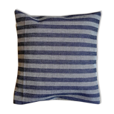 Striped jeans cushion 40 cm