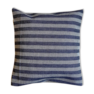 Coussin en jeans rayé 40 cm