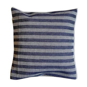 Striped jeans cushion 40 cm