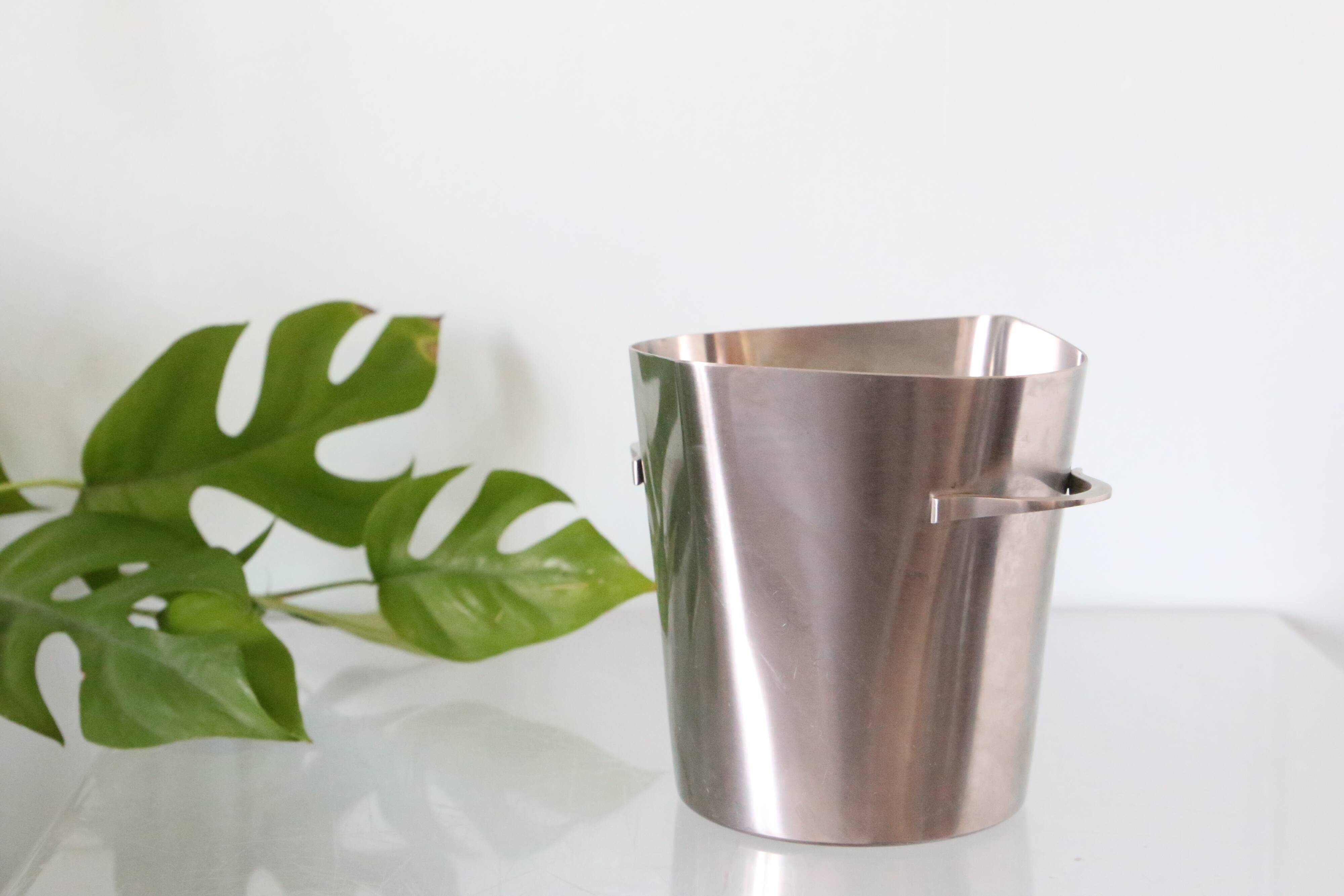 Ice bucket, stainless steel, Letang Remy, 1970