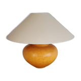 Lampe jaune en céramique avec son cendrier