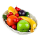 Vintage Italian ceramic fruit basket from the mid-20th century, 1980s.