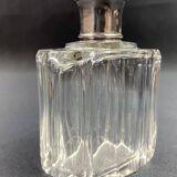 Art Deco crystal bottle with solid silver Minerva frame