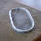 Plateau oval en marbre gris