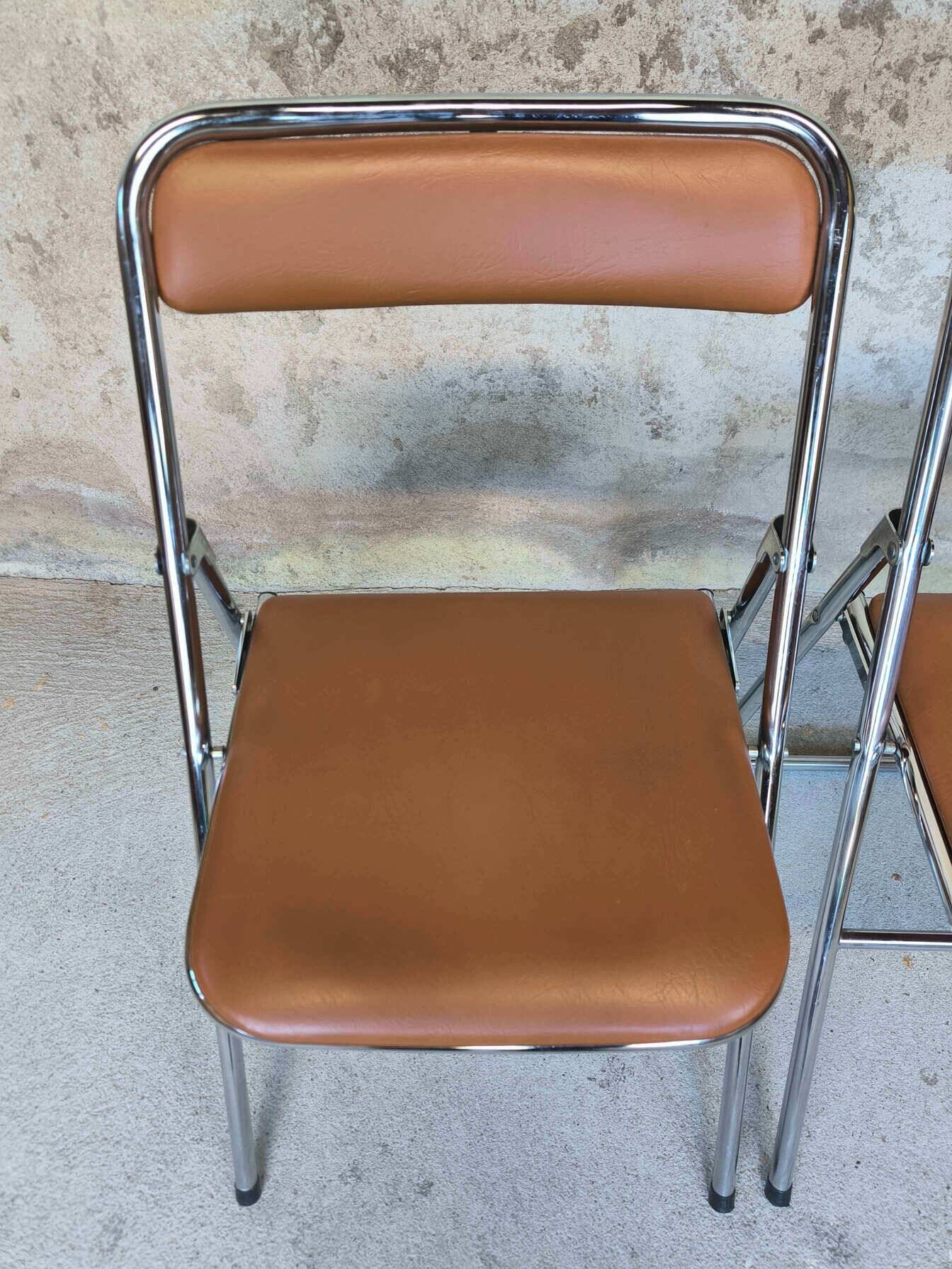 Pair of vintage Soudexvinyl chairs