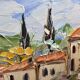 Tableau huile sur toile Paysage d'Oc signé Fernand Brenas
