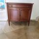 Louis XVI-style sideboard - 1 drawer - fluted legs - mahogany - solid wood