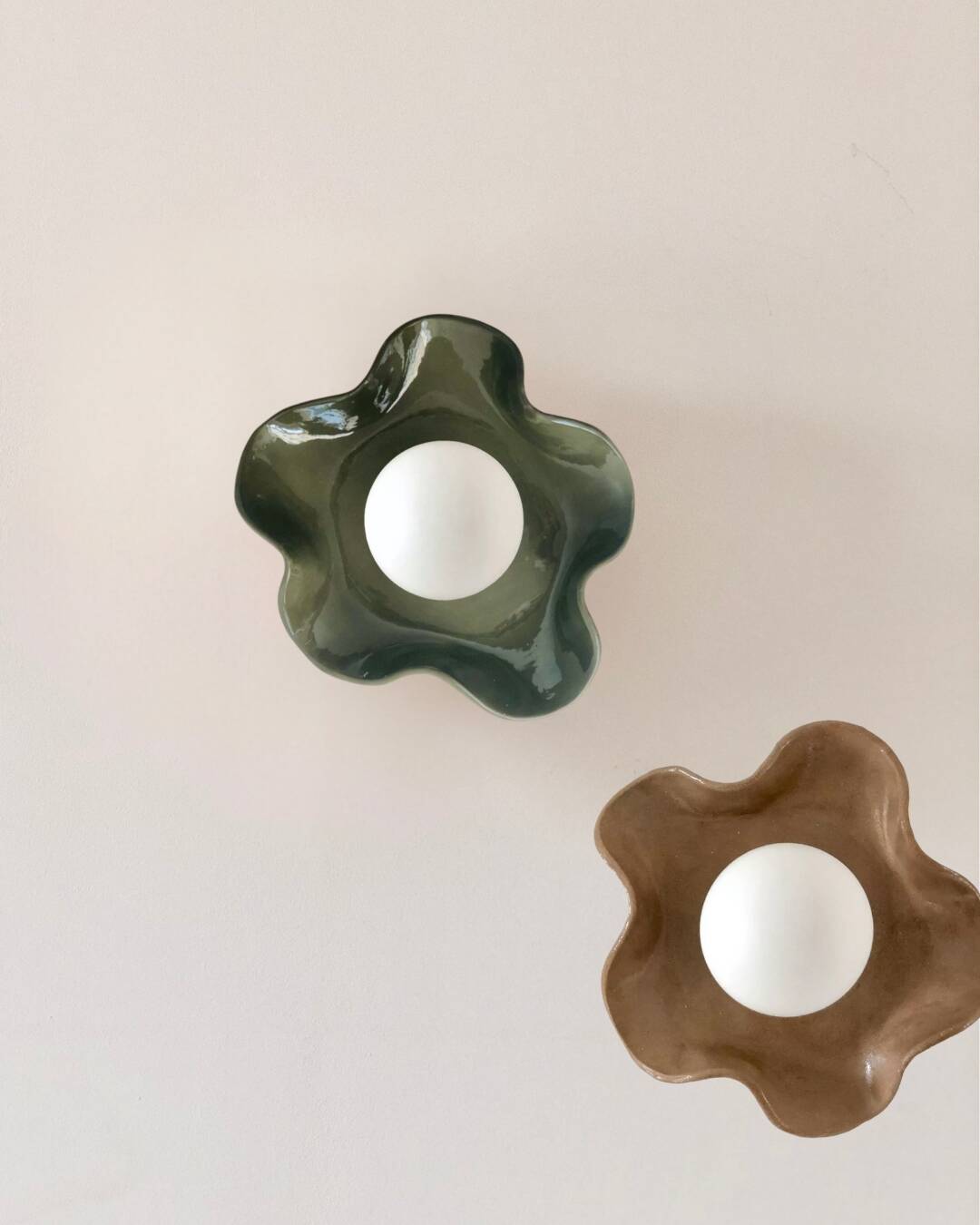 Square Coco Ceramic Wall Light - Chocolate Jelly