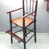 Art Deco caned children's high chair
