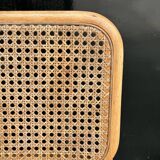 Cesca chair b32 model in white and wood by Marcel Breuer