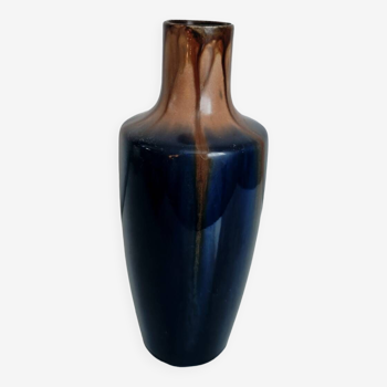 Vase en céramique vintage bleu