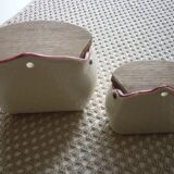 Antique wall spice boxes made of earthenware