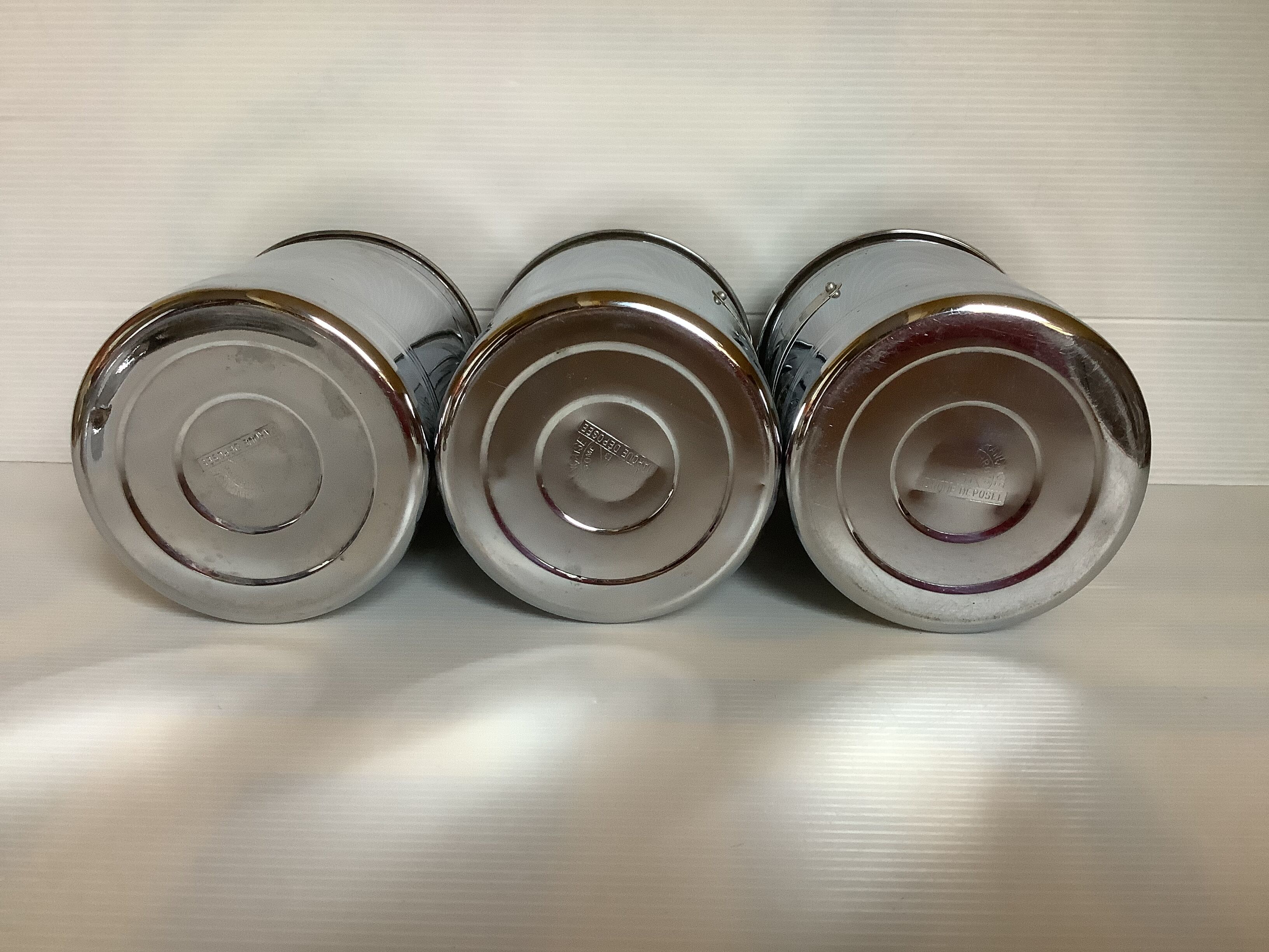 3 old metal chrome coffee coffee chicory sugar