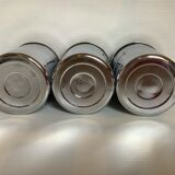 3 old metal chrome coffee coffee chicory sugar