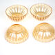 Set of 4 round cups in rosé and pearly glass
