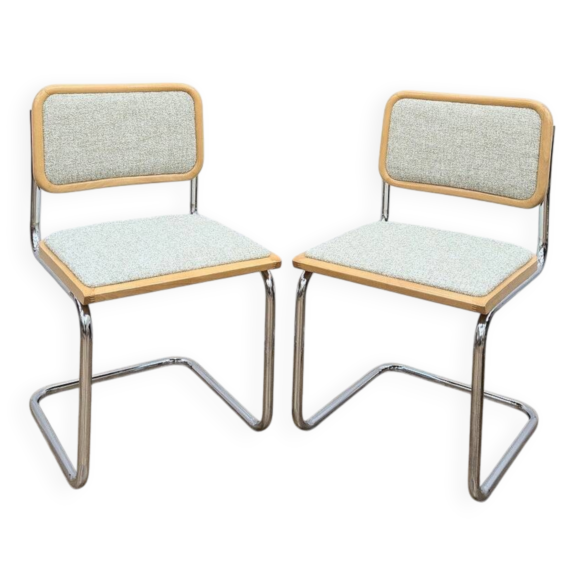 2 cesca B32 Marcel Breuer fabric chairs