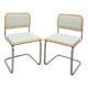 2 cesca B32 Marcel Breuer fabric chairs