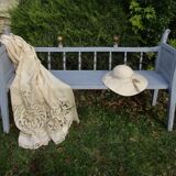 Banc anglais bois de chêne 3 places XIX