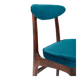 Chaise vintage en velours bleu pétrole conçue par Rajmund Hałas, Europe, années 1960