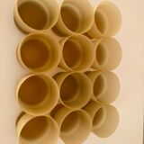Lot de 12 verres dépolis couleur ocre