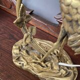 Art Nouveau style solid bronze lamp.