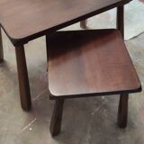 Lot de deux tables gigogne en orme
