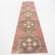 3x12 Soft Pastel Pale Red Turkish Vintage Runner Rug