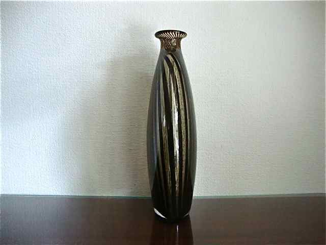 Vase soliflore in blown glass, art deco style