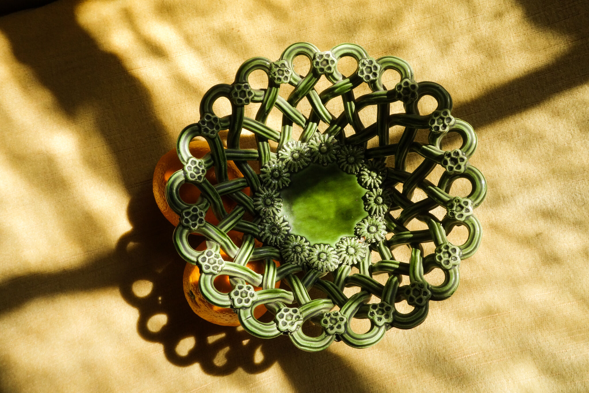 Pichon Uzes Braided Ceramic Fruit Bowl.