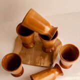 Set of 6 terracotta Mazagrans