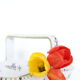 Ceramic basket of Martres Tolosane, hand painted