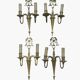 Pair of wall lights in brass and gilded bronze, Arnold Montrose Ltd, Lo