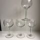 Set of 4 crystal wine glasses engraved 50-60s