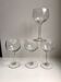 Set of 4 crystal wine glasses engraved 50-60s