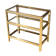 Table d'appoint étagère design en métal doré des années 80