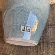 Ancient Vase JACKY COVILLE Glazed Stoneware Blue Vintage #D987