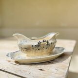 Sarreguemines iron clay sauceboat